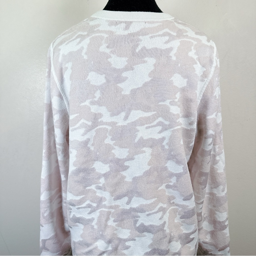 Banana Republic Camo-Print Jacquard Crew Neck Wool Sweater - Picture 3 of 16